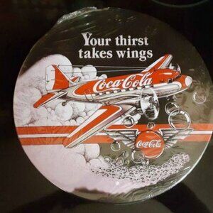Round Tin Wall Hanging Sign Cola - New - 12" Diameter ~ Advertising ~ Retro